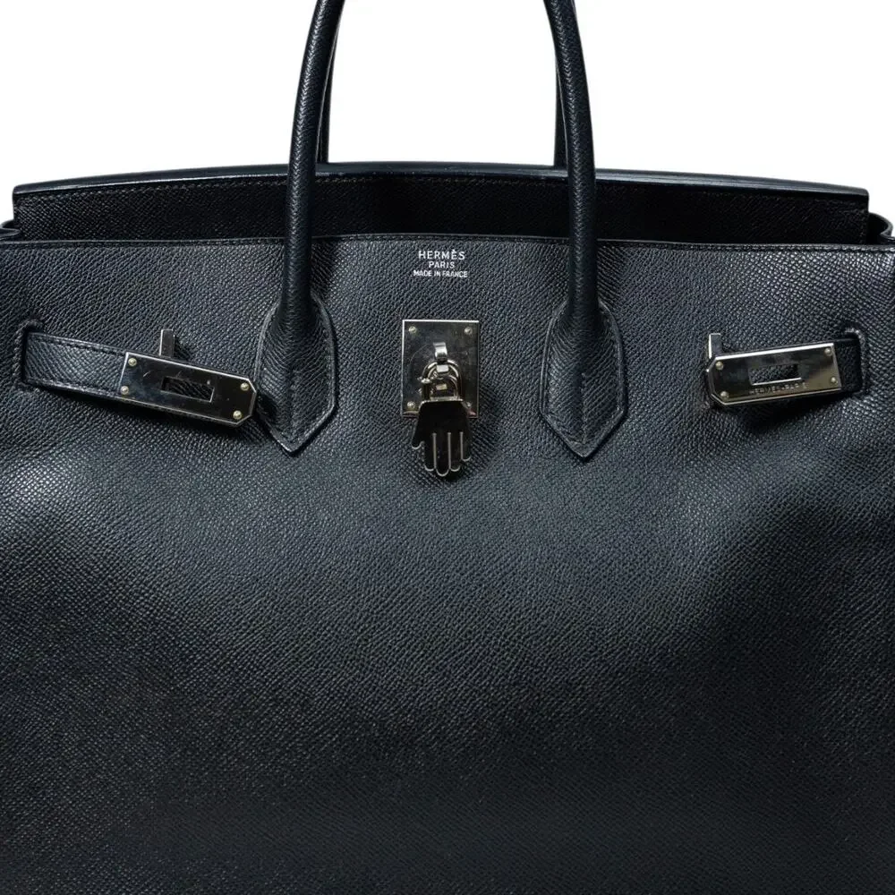 HERMES BIRKIN Epsom Leather PHW Black Size 35 - Picture 5 of 7